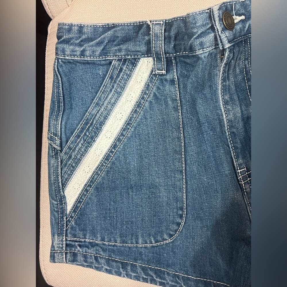 NEW π FREE PEOPLE Blue Jean Lace Shorts size 28 - Picture 5 of 9
